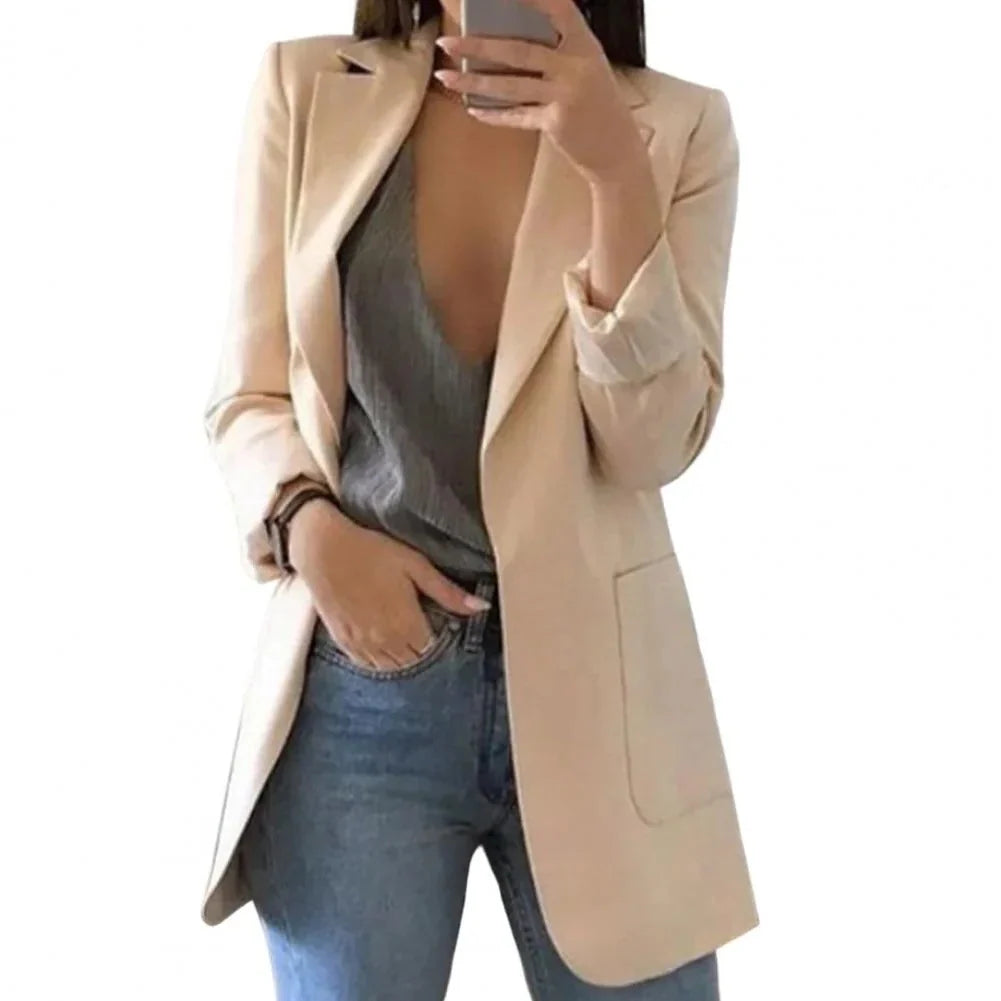 Long Blazer Tailored Longline Open Front