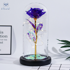 Long-Lasting LED-Lit Preserved Rose Display (Glass Dome)