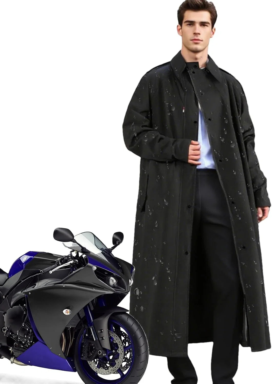 Long Raincoat Four-Layer Waterproof Breathable & Packable