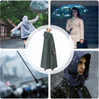 Long Raincoat Four-Layer Waterproof Breathable & Packable