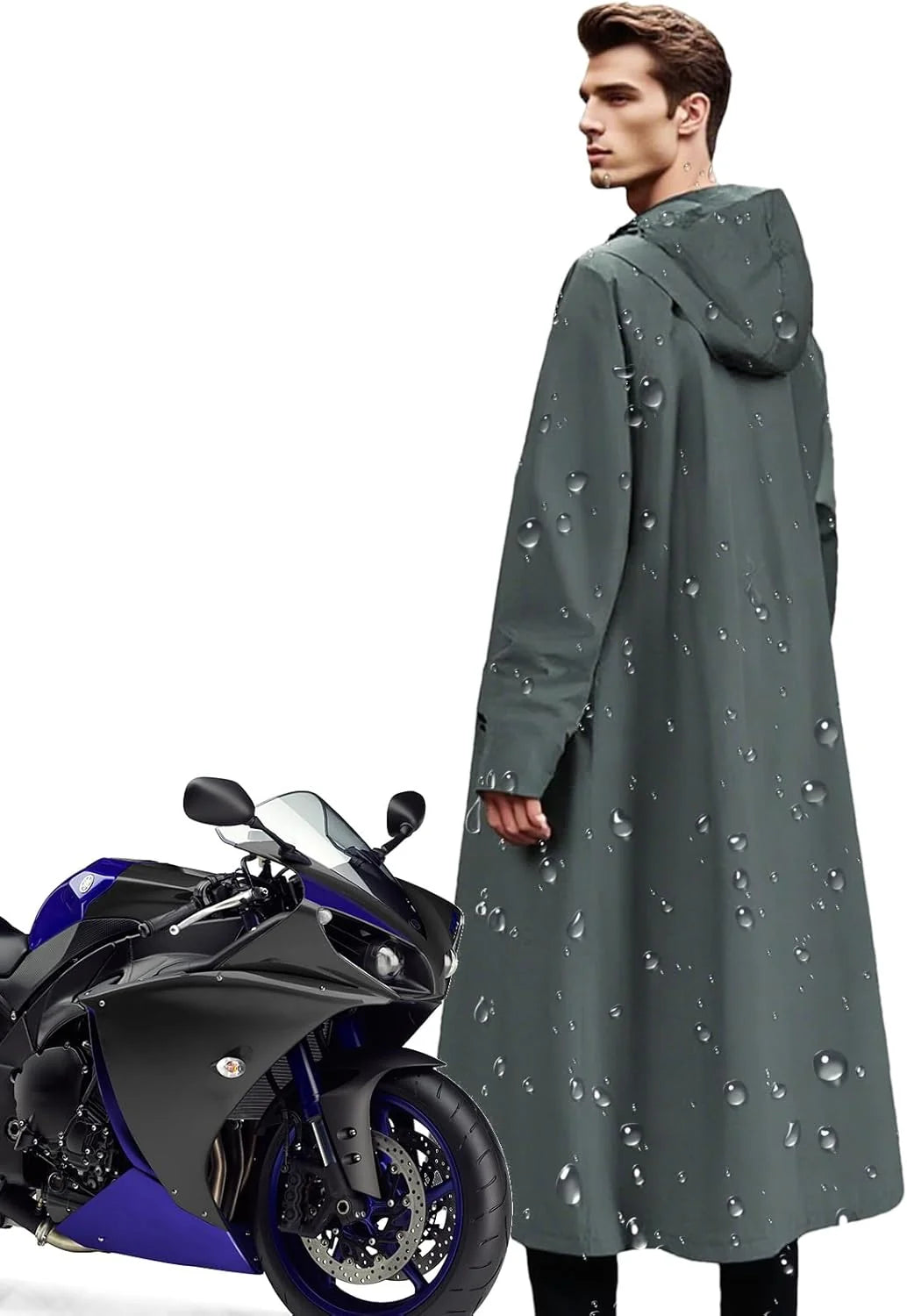 Long Raincoat Four-Layer Waterproof Breathable & Packable