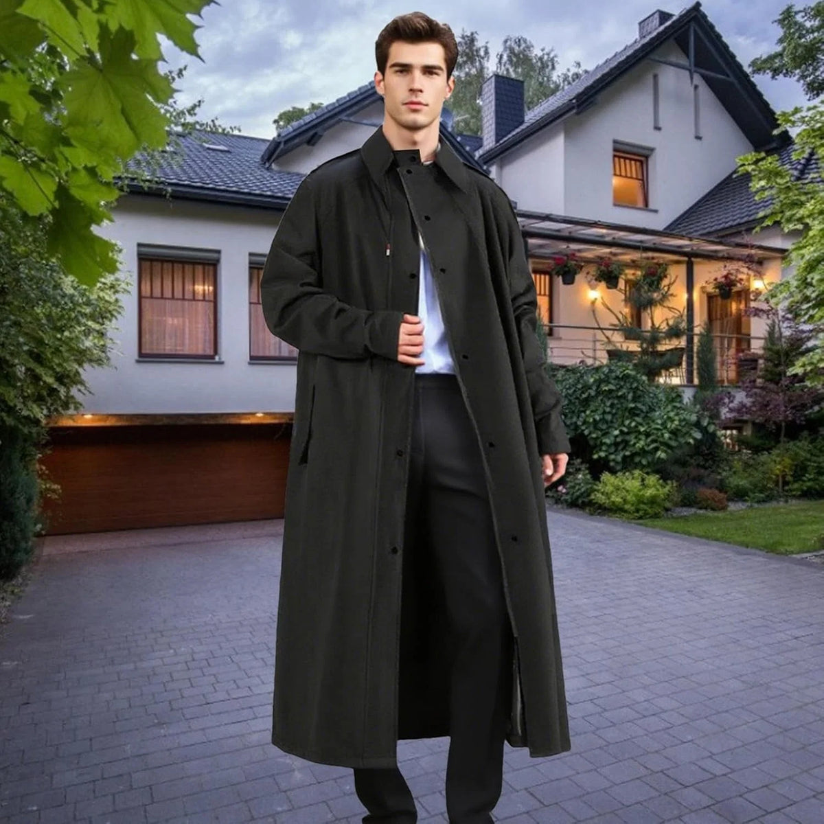Long Raincoat Four-Layer Waterproof Breathable & Packable