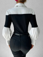 Long Sleeve Polo Shirt Breathable Cotton-Poly Structured Collar & Contrast Trim