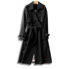 Long Trench Coat Adjustable Waist & Cuffs Tailored Minimal Design