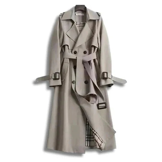 Long Trench Coat Adjustable Waist & Cuffs Tailored Minimal Design