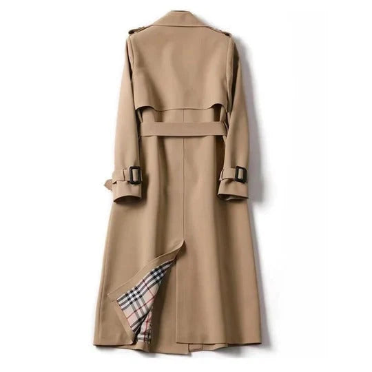 Long Trench Coat Adjustable Waist & Cuffs Tailored Minimal Design