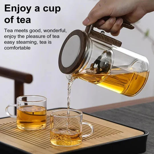 Loose-Leaf Teapot Borosilicate Glass Integrated Infuser