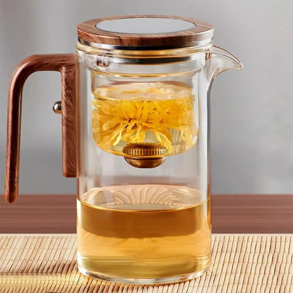 Loose-Leaf Teapot Borosilicate Glass Removable Fine Mesh Infuser
