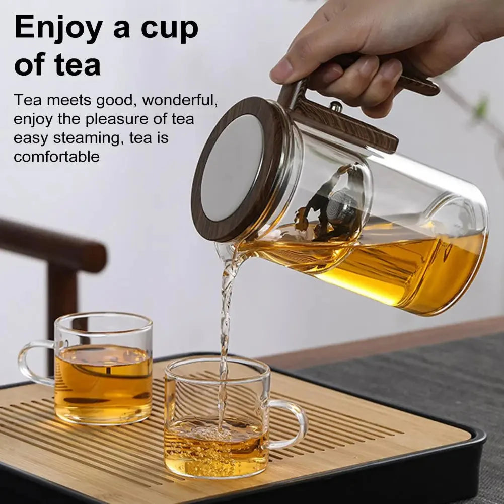 Loose-Leaf Teapot Borosilicate Glass Removable Fine Mesh Infuser