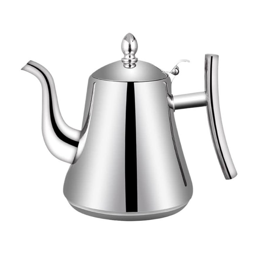 Loose Leaf Teapot Stainless Steel Built-In Infuser Drip-Free Spout