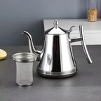 Loose Leaf Teapot Stainless Steel Built-In Infuser Drip-Free Spout