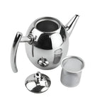 Loose Leaf Teapot Stainless Steel Built-In Strainer 33 Oz