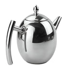 Loose Leaf Teapot Stainless Steel Built-In Strainer 33 Oz