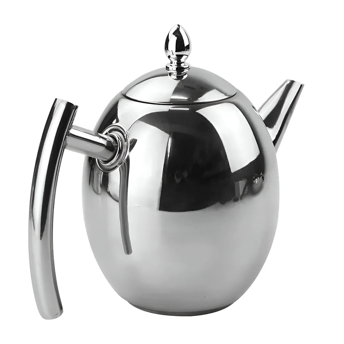 Loose Leaf Teapot Stainless Steel Built-In Strainer 33 Oz