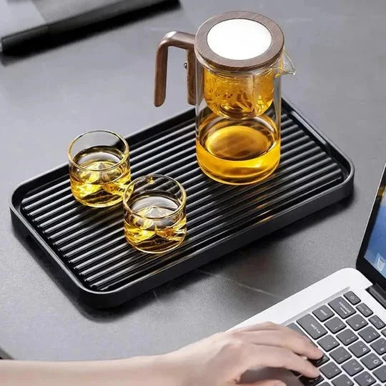 Loose-Leaf Teapot Water-Separation Infuser Precision Spout