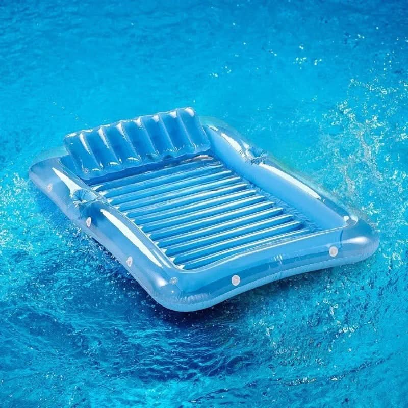 Lounge Chair Inflatable Removable Headrest & Cup Holders