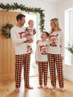 Lounge Set Christmas Fuzzy Long Sleeve & Ankle Pants