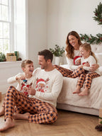 Lounge Set Christmas Fuzzy Long Sleeve & Ankle Pants