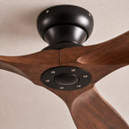 Low-Profile Quiet DC Motor Ceiling Fan (Scandinavian Wood Blades)