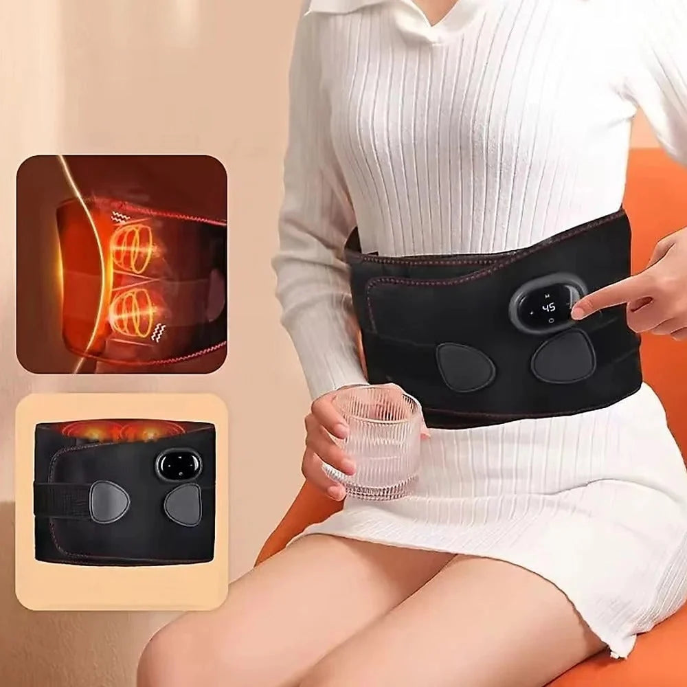 Lower Back Heat Belt Far-Infrared & Vibration USB-C Rechargeable
