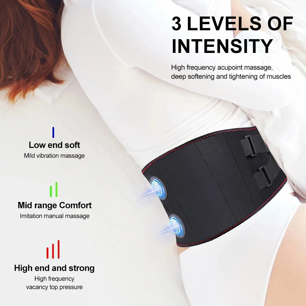 Lower Back Heat Belt Far-Infrared & Vibration USB-C Rechargeable