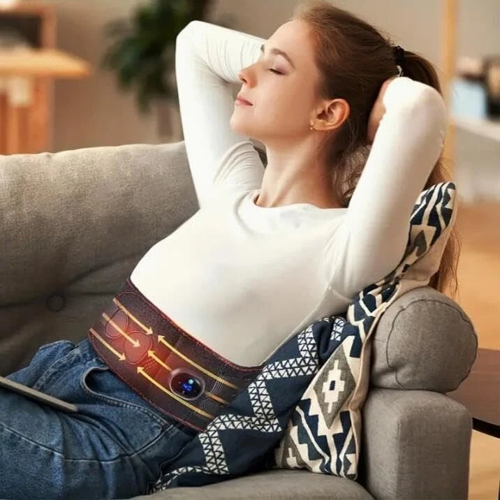 Lower Back Heat Belt Far-Infrared & Vibration USB-C Rechargeable