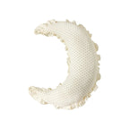 Lumbar Cushion Ruffled Trim & Polka Dot Cotton Blend
