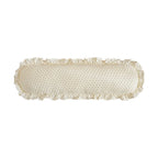 Lumbar Cushion Ruffled Trim & Polka Dot Cotton Blend