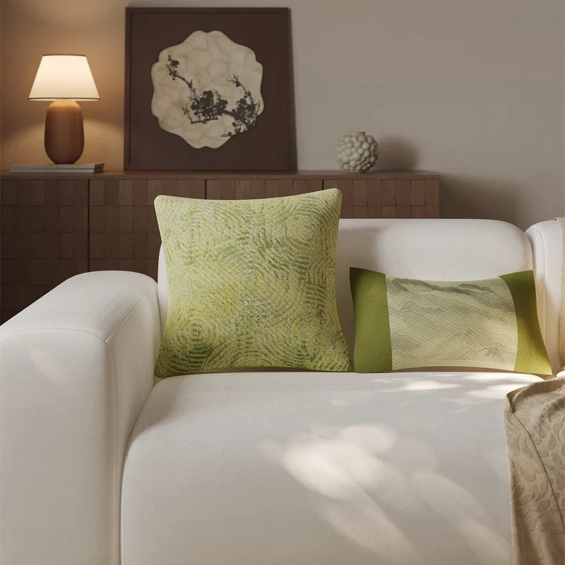 Lumbar Pillow Cover Jacquard Woven Removable & Washable