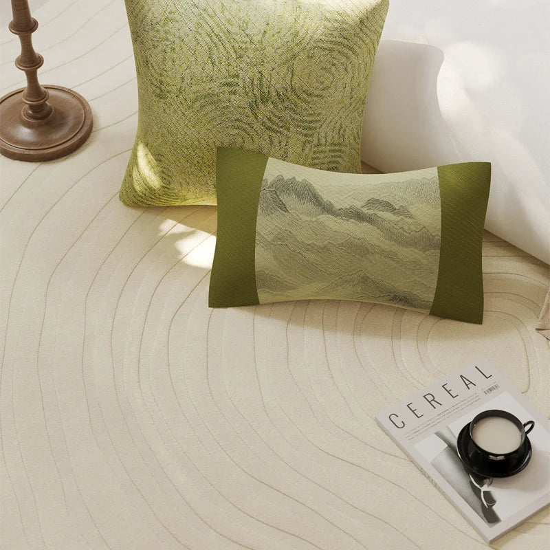 Lumbar Pillow Cover Jacquard Woven Removable & Washable