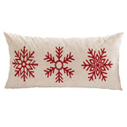 Lumbar Pillow Cover Microfiber Merry Christmas Print Hidden Zipper