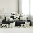 Lumbar Pillow Cover Woven Cotton-Blend Tufted Diamond & Tassels