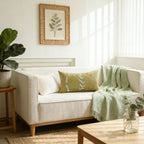 Lumbar Pillow Embroidered Velvet Removable Cover & Hypoallergenic Insert