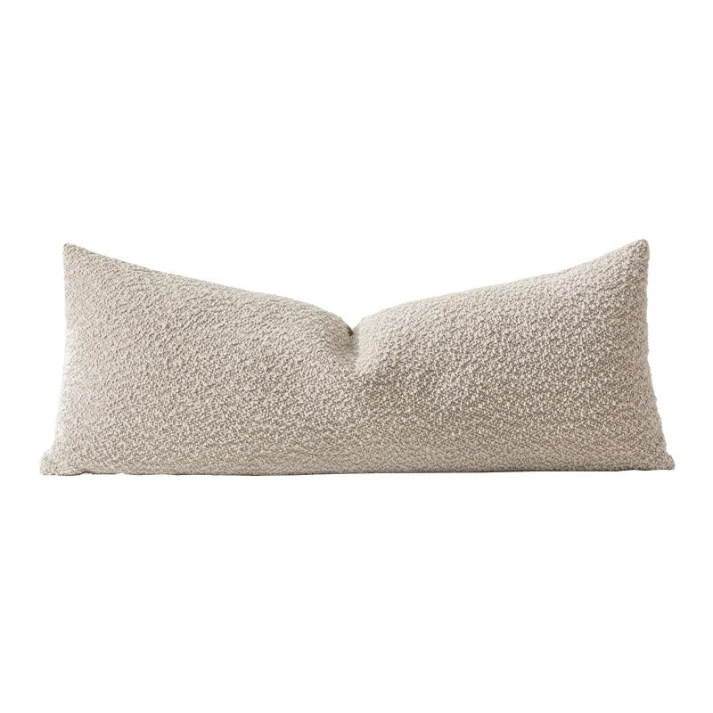 Lumbar Pillow Extra-Long Ergonomic Boucle Cover