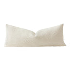 Lumbar Pillow Extra-Long Ergonomic Boucle Cover