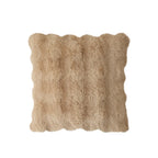 Lumbar Pillow Faux Fur Wavy Quilted 30x50 cm