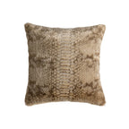 Lumbar Pillow Faux Fur Wavy Quilted 30x50 cm