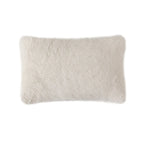Lumbar Pillow Faux Fur Wavy Quilted 30x50 cm