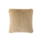 Lumbar Pillow Faux Fur Wavy Quilted 30x50 cm