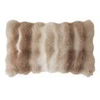 Lumbar Pillow Faux Fur Wavy Quilted 30x50 cm