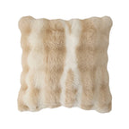 Lumbar Pillow Faux Fur Wavy Quilted 30x50 cm