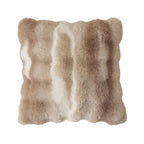 Lumbar Pillow Faux Fur Wavy Quilted 30x50 cm