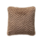 Lumbar Pillow Faux Fur Wavy Quilted 30x50 cm