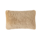 Lumbar Pillow Faux Fur Wavy Quilted 30x50 cm