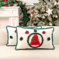 Lumbar Pillow Set Tufted & Pom Accents