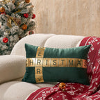 Lumbar Pillow Velvet Foil-Block Hidden Zipper