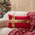 Lumbar Pillow Velvet Foil-Block Hidden Zipper
