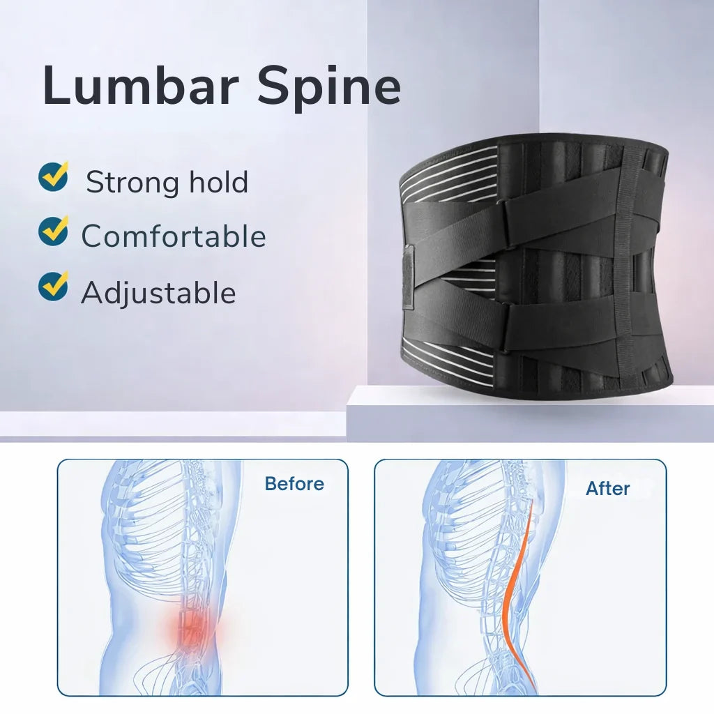 Lumbar Support Belt 360 Degree Stabilization Adjustable Compression