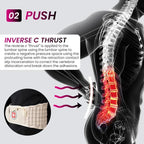 Lumbar Support Belt Inflatable Traction Heat & Vibration USB Rechargeable