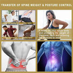 Lumbar Support Belt Inflatable Traction Heat & Vibration USB Rechargeable